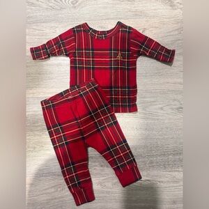 GAP Red Tartan Plaid Kids Pajama Set